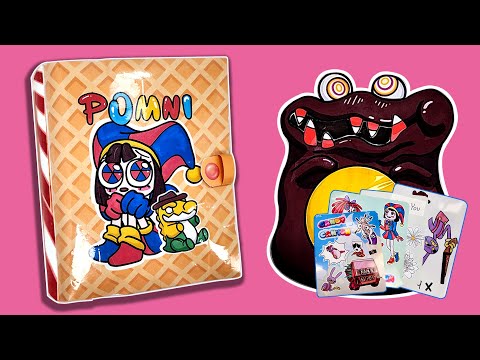 Making Pomni squishy book🎪 Digital Circus ep2👑Sticker book🍥Game book