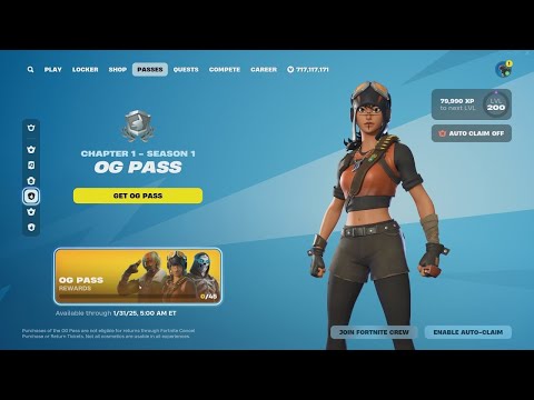 Fortnite OG: Chapter 1 - Season 1 | Battle Pass Showcase