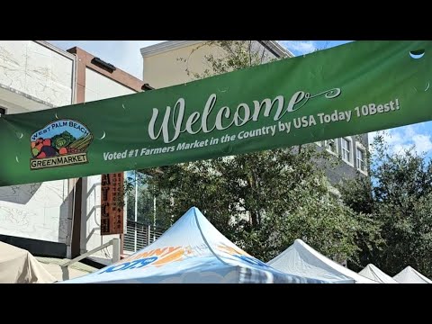 Exploring the best greenmarket in the nation in West Palm Beach, Florida!!🍏