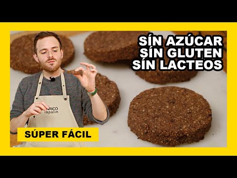 🔶 Como hacer GALLLETAS de AVENA y CHOCOLATE, SIN AZÚCAR (receta vegana)