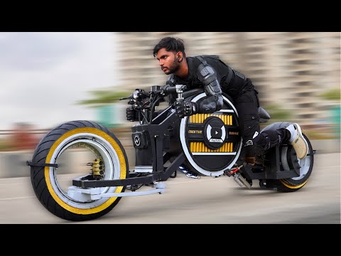 I Built a Futuristic Driverless Hubless Electric Bike | DIY Next-Gen EV  Part-1