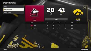 CFB 27 CPUvCPU Wk 0: Northern Illinois @ #22 Iowa
