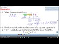 Solving Equations and Variables