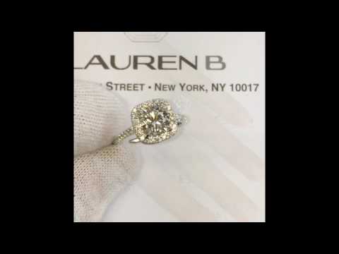 1.50 ct Round in Cushion Halo Ring