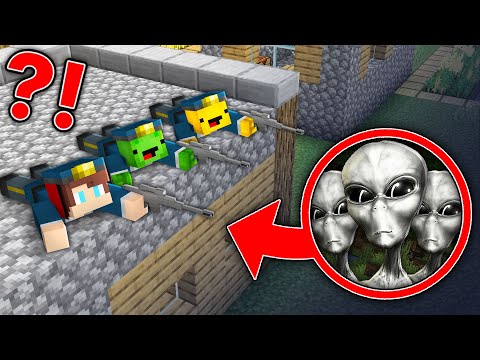 JJ, Mikey and Banana Kid Became FBI and Hunt ALIENS in Minecraft!