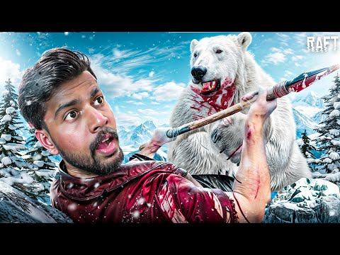 INTENSE FIGHT WITH POLAR BEAR AT TEMPERANCE ISLAND 🏝️!! Raft (Part 22)