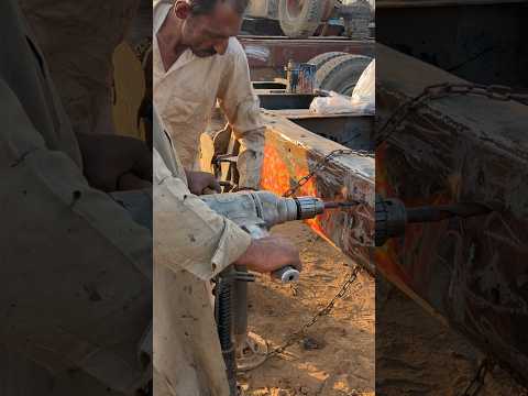 Truck Chassis Drilling A Precision Process #shorts #ytshorts #mechanic #truckchassis