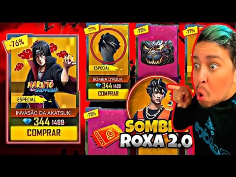 💙VIMGZERA ao VIVO💙 FREE FIRE - 3º LOJA MISTERIOSA? CAPITULO 2 DE NARUTO SOMBRA ROXA