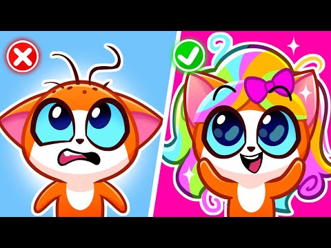 Baby's First Haircut | Hair Cutting | Safety Tips | Good Habits | Animated Stories | Purr-Purr