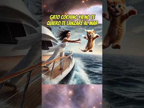 El gatito abandonado en el océano 🌊 🐱#gatos  #mascotas #shortsviral #gatitos #babyanimal