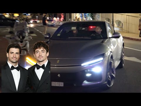 Charles LECLERC et Carlos SAINZ en Ferrari Purosangue à Monaco ! 🇲🇨