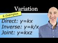 Types of Variation in Mathematics