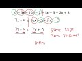 Types of Solutions in Equations