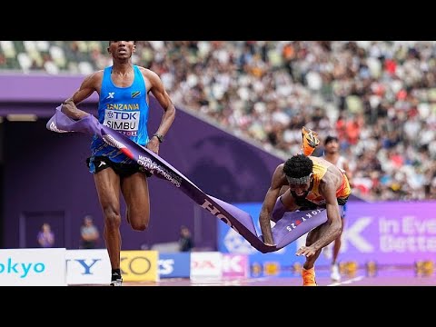YouTube video thumbnail: Simbu Wins Historic Photo Finish to Claim Tanzania’s First World Championship Gold