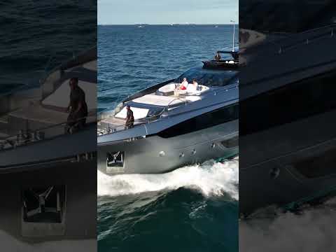 Riva yacht bow - top view