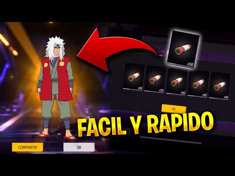 CODIGOS FREE FIRE RECLAMA JIRAYA! FREE FIRE X NARUTO NOVEDADES Y MAS PERGAMINOS