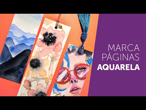 Marca-páginas em Aquarela com técnicas SUPER FÁCEIS | Especial de Natal #DIY