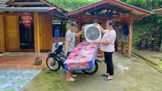 A new mattress and electric sleeping fan are the great joy of TU & DAU. Harvesting taro together
