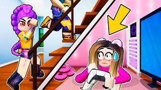 CONSTRUYO un CUARTO SECRETO en CASA de las GUERRERAS KPOP en BROOKHAVEN 🤫😱 ROBLOX