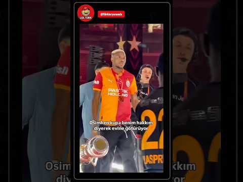 Osimhen kupayı aldı götürüyor 😄🏆
