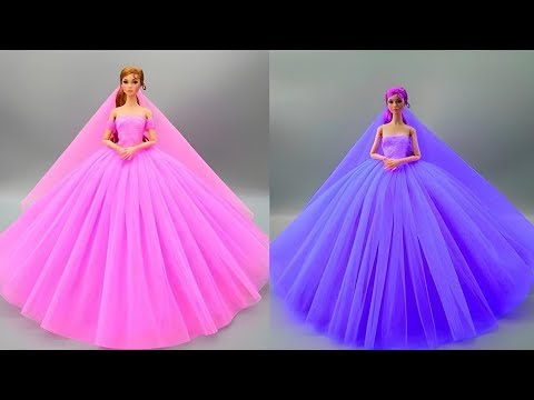 Cómo Hacer Ropa sin coser para Barbies. 👗 Vestidos para Muñecas