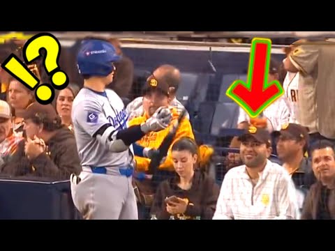 大谷が熱い目線のパドレスファンに気づいた次の瞬間・・「何て贅沢！親切すぎるだろ！」敵ファンも思わず笑顔でほっこりだわ！【MLB】