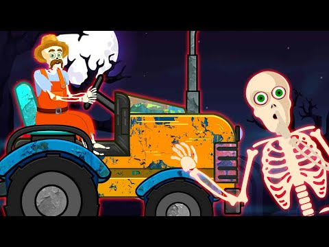 Dancing Skeletons On Old Macdonald's Farm + Scary Nursery Rhymes @hooplakidz