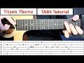 Titanic (My Heart Will Go On)  Fingerstyle Guitar Lesson with TABS on Screen