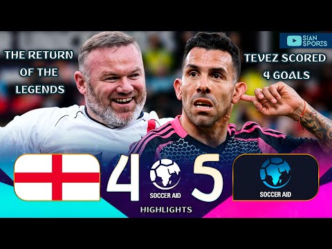 TEVEZ SCORES 4 GOALS AND ROONEY PUTS ON A SHOW IN THE LEGENDS REUNION AT SOCCER AID 2025