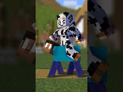 Herobrine turned cow into a Girl - Monster School Minecraft Animation