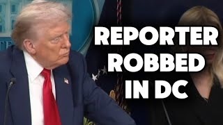 Trump Answer Reporter's Questions Over Daylight Stick Up!
