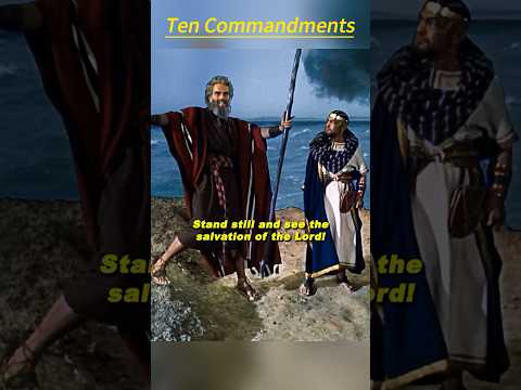 🌊 The Ten Commandments (1956) | Moses Parts the Red Sea Before Pharaoh’s Army! ⚡🔥