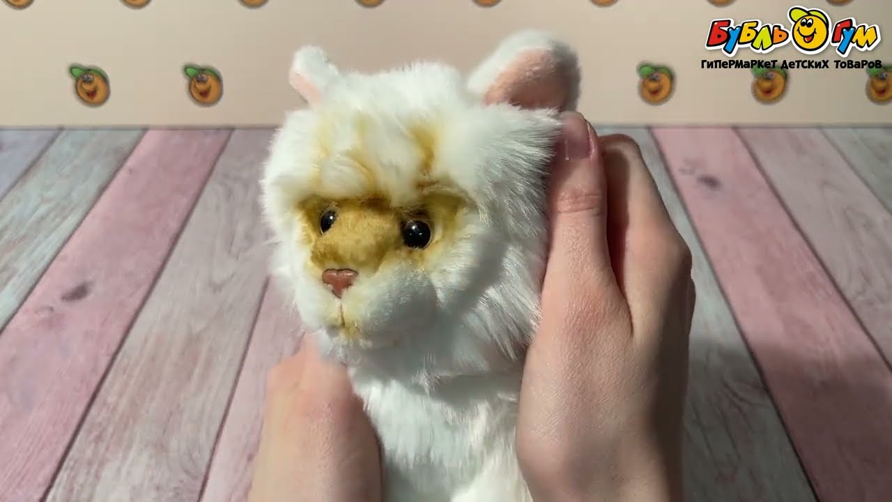 Игрушка мягкая Кошка белая 15см - видео Игрушка мягкая Кошка белая 15см - видео