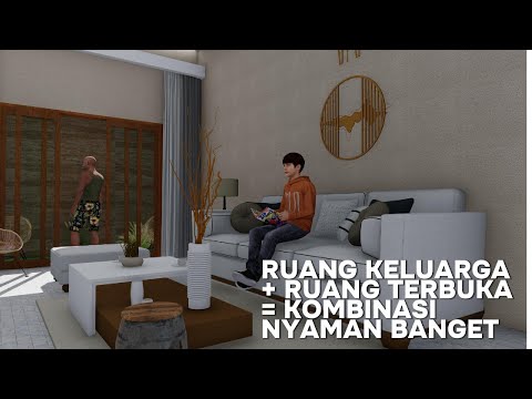 Interior rumah minimalis interior ruang tamu, Nyamannya Ruang Terbuka di Samping Ruang Keluarga