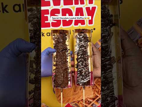 Special Chocolate Loaded Waffles😱😍 #shorts