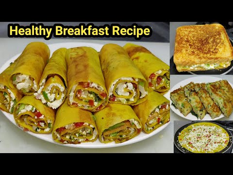 बेसन का चीला,दही सैंडविच और सूजी उत्तपम बनाने की विधि/3 Types Breakfast Recipe/Besan Chilla/Sandwich