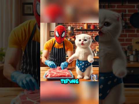 kucing & ayah buat bakso kayak diHP😹✌️ #kucing #kucinglucu #lucu