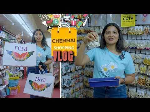 കുറച്ചു സാധനങ്ങൾ വാങ്ങി | Chennai Earrings Shopping Vlog | Anshitha Anji