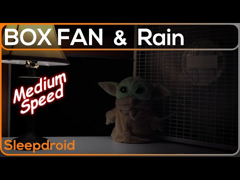 ► BOX FAN and RAIN SOUNDS for Sleeping (Medium Speed) , Box Fan Noise and Rain at Night (No Thunder)