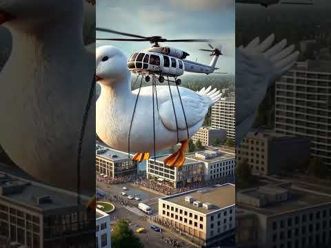 This duck comes to this city by mistake #duck #city #rescue team