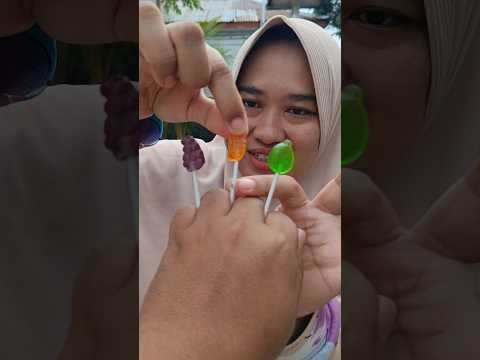 bagi bagi permen yupi buah anggur jeruk lemon #shorts