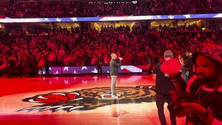 Ben Kirk sings US National Anthem at Grizzlies Game