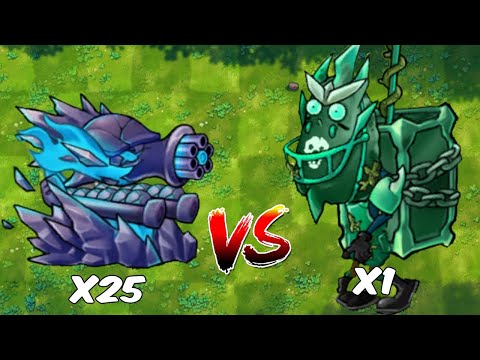 PVZ Fusion 2.2 - All Fusion Plants x25 VS Ultimate Trident Nut New Zombie - Who will win?