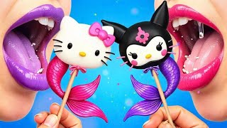 🐱 ¡Makeover de Sirena de Hello Kitty & Kuromi! 💖✨ Kit Mágico al Rescate! 🧜‍♀️🪄