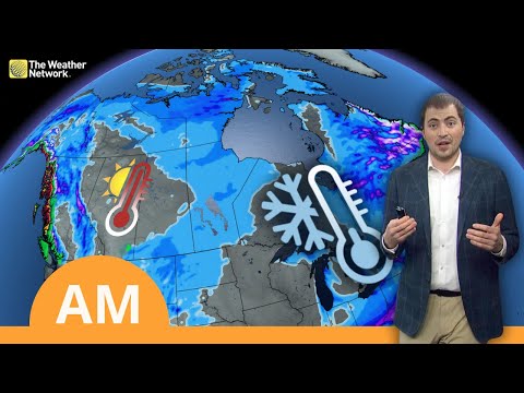 Canada's National Forecast: Cold Temperatures Moves East, Some Relief For West | #WeatherAM