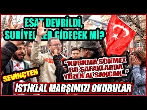 ESAT DEVRİLDİ, SURİYELİLER DÖNECEK Mİ? TÜRKİYE'DEKİ SURİYELİLER BAYRAM YAPIYOR! | SOKAK RÖPORTAJI