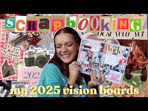 scrapbook with me 📔 my 2025 vision board & how to start scrapbooking! It's not too late to start ❤️