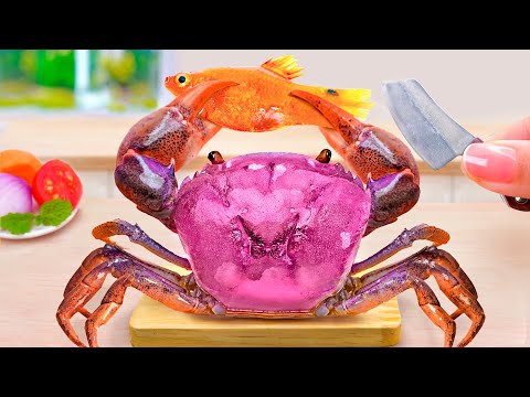 🦀 So Yummy Miniature Crab Curry Recipe In Tiny Kitchen - Mini Yummy ASMR Cooking Video