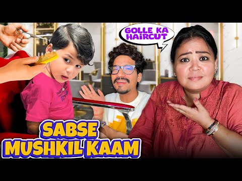 Golle Ke Haircut Ke Liye Hume Kya Kya Nahi Karna Pada 😓 | Bharti Singh | Haarsh Limbachiyaa | Golla
