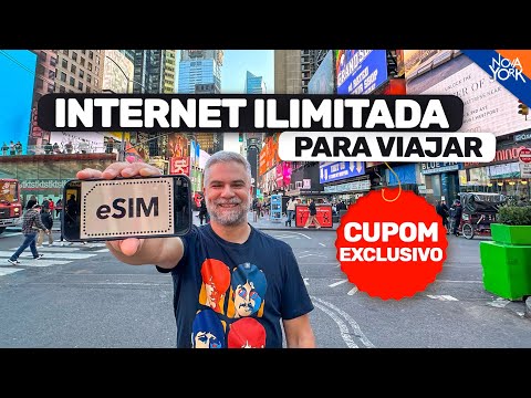 eSIM INTERNACIONAL para viagem MAIS BARATO e internet à vontade